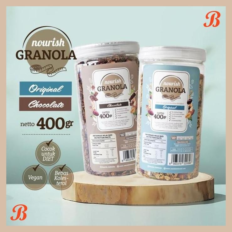 

| NN | BUNDLING NOURISH GRANOLA ORIGINAL & CHOCOLATE/ BEBAS KOLESTROL 400GR