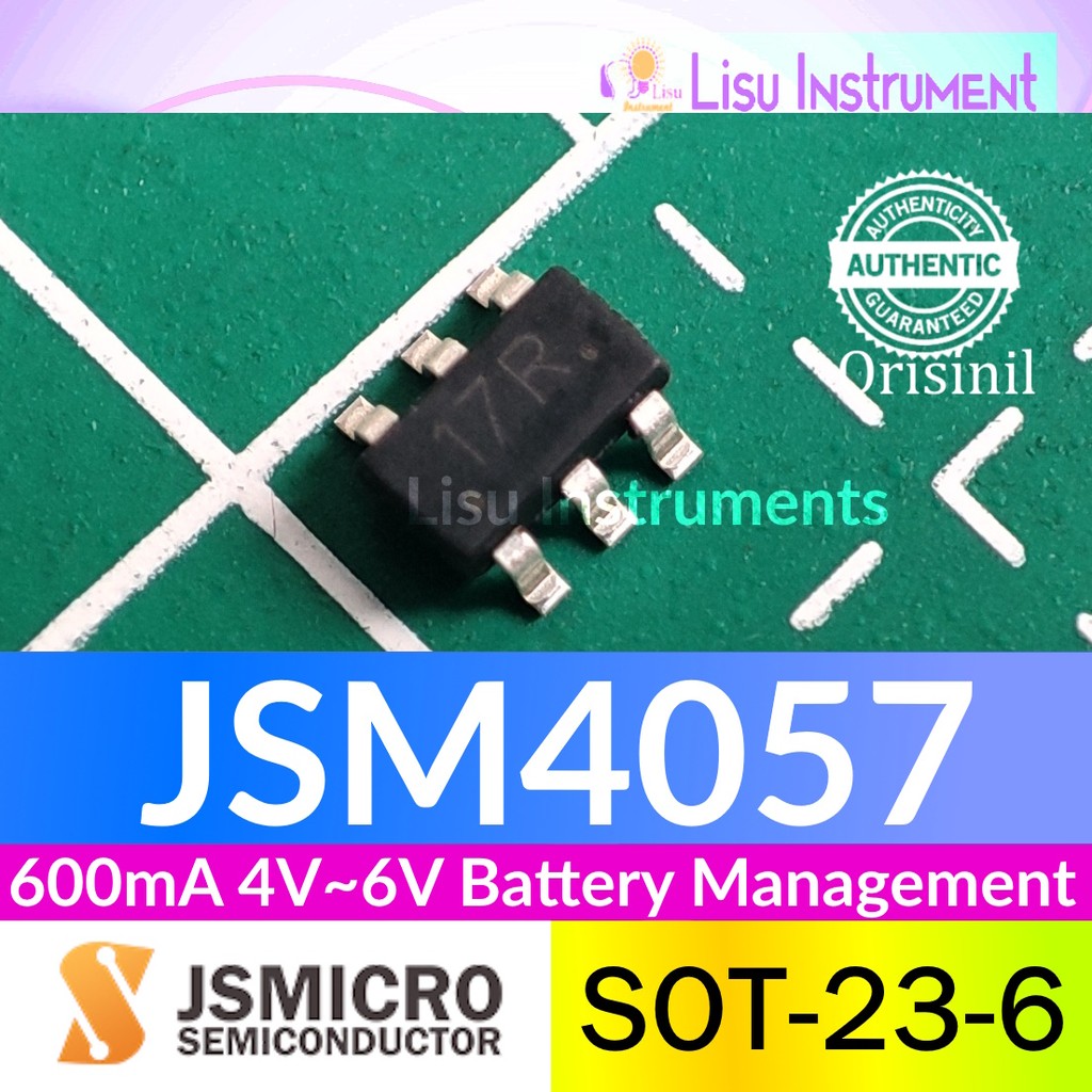 JSM4057 600mA 4V~6V Battery Management 17 4057 TP4057 SOT-23-6L JSMSEMI ORIGINAL