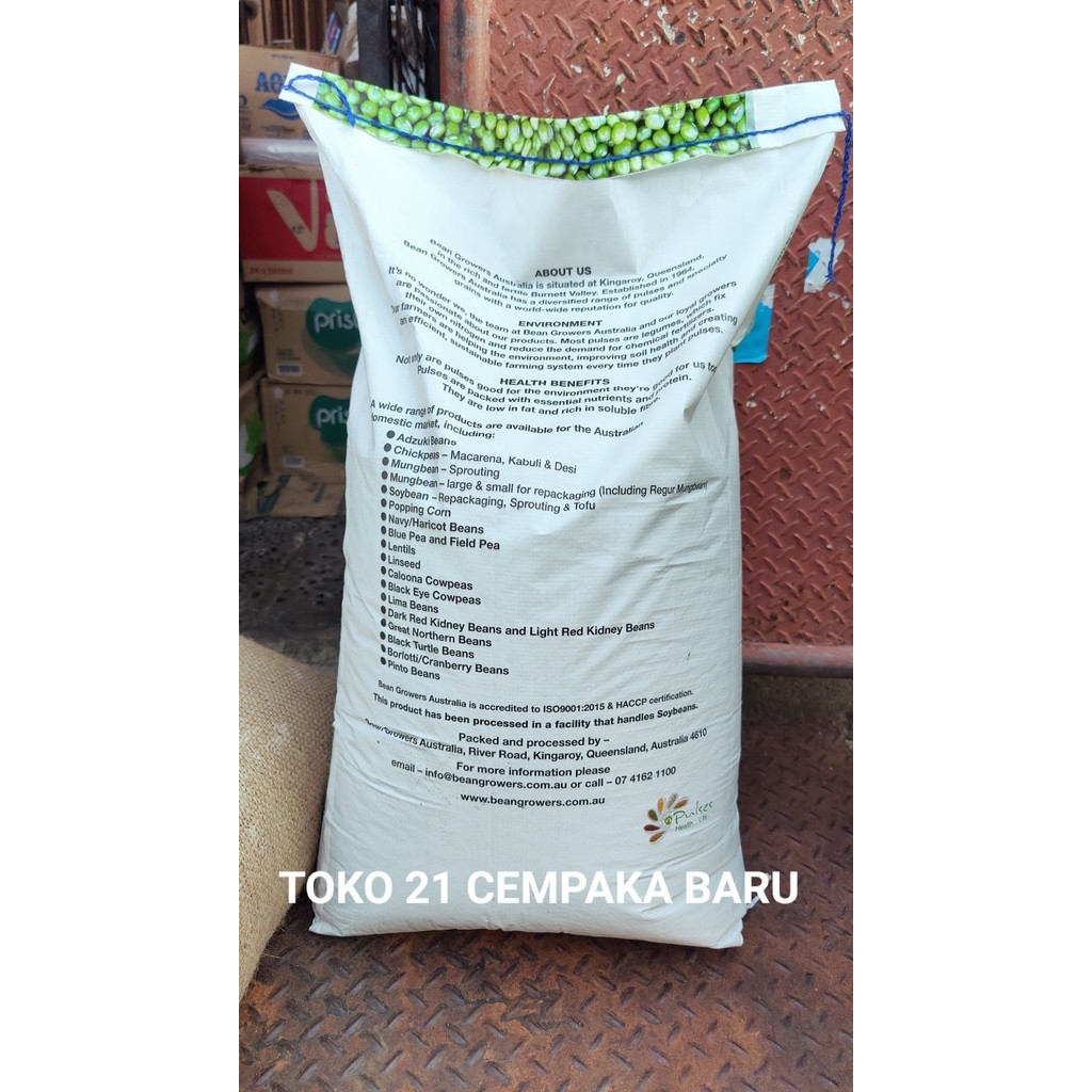 

Kacang Hijau Impor Australia Super 1 KARUNG isi 25 KG Import Kiloan
