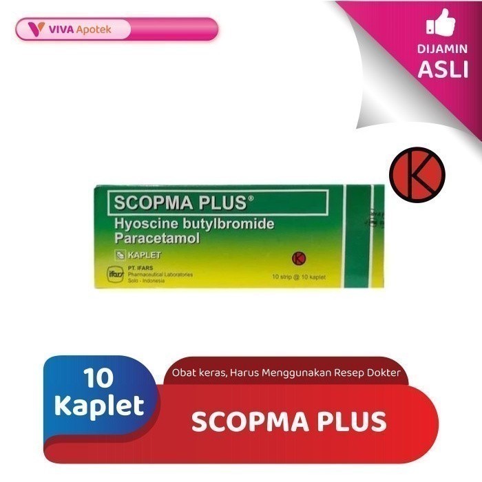 Scopma Plus / / Hyoscine / Paracetamol / Kram Perut (10 Kaplet)