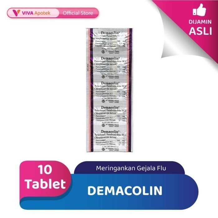 Demacolin untuk Meringankan Gejala Flu (10 Tablet)