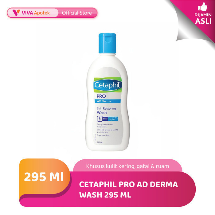 Cetaphil Pro Ad Derma Wash Khusus Kulit Kering, Gatal dan Ruam (295 ml)