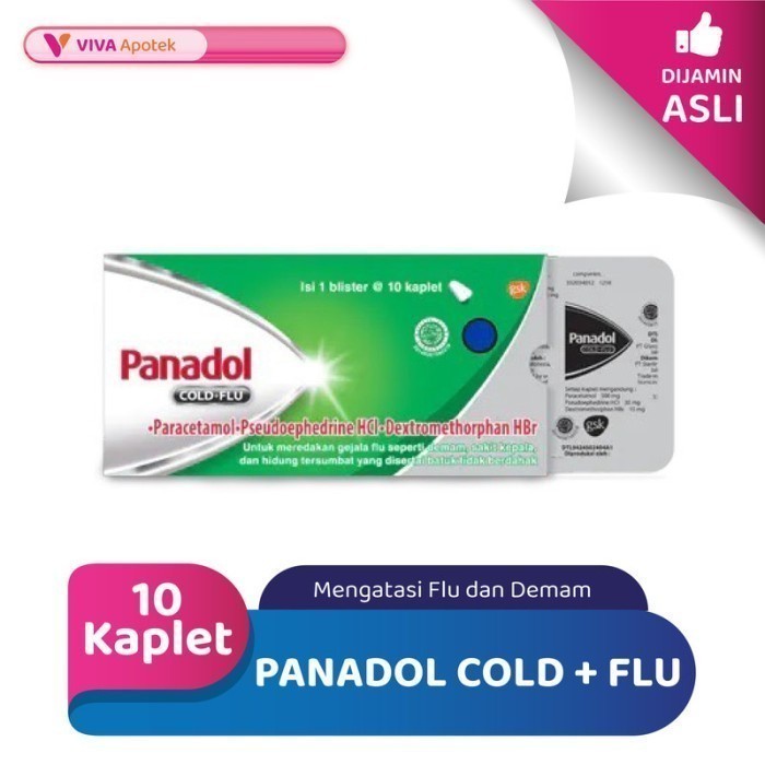 Panadol Cold + Flu Mengatasi Flu dan Demam (10 Kaplet)