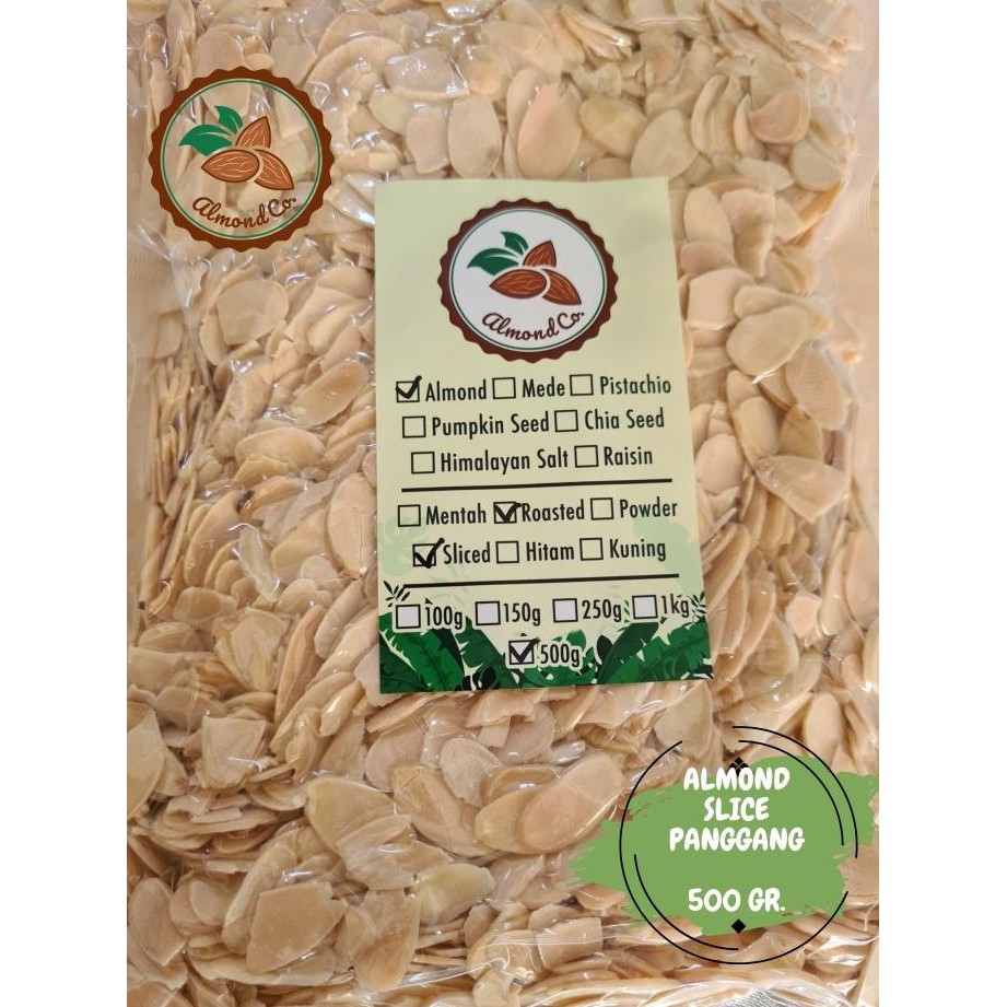

Kacang Almond Slice Panggang (Roasted / Oven) 500 Gr TT