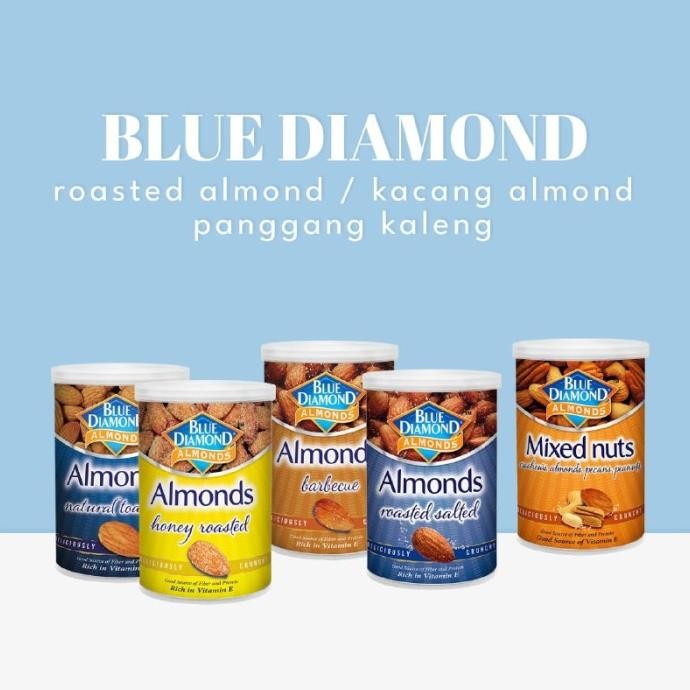 

Blue Diamond Roasted Almond / Kacang Almond Panggang Kaleng TT