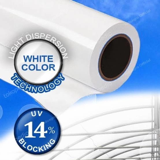 TERMURAH PLASTIK UV GREEN HOUSE/HIDROPONIK LEBAR 6 METER PUTIH SUSU