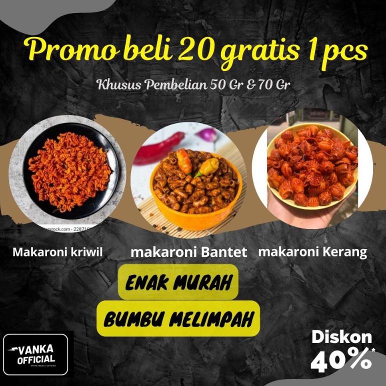 

MAKANAN RINGAN SNACK MAKRONI MAKARONI BANTET BANTAT PEDAS 25 50 GRAM TASIKMALAYA