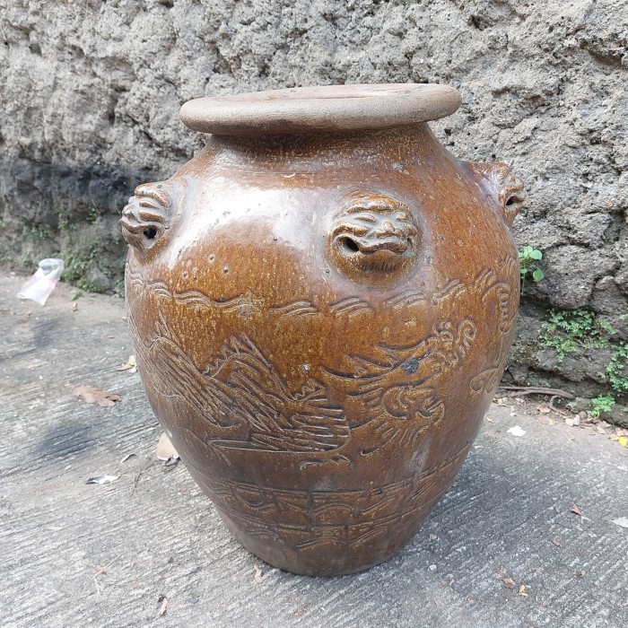 GENTONG GUCI KALIMANTAN TUA ANTIK TINGGI 58 CM