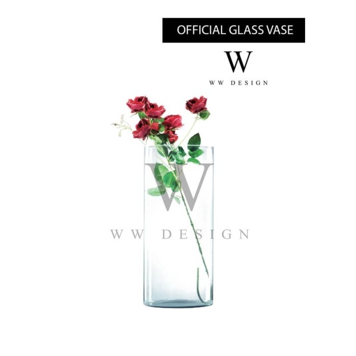 AQUARIUM TOPLES VAS BUNGA KACA TABUNG POLOS WW DESIGN SWANBEE B 650