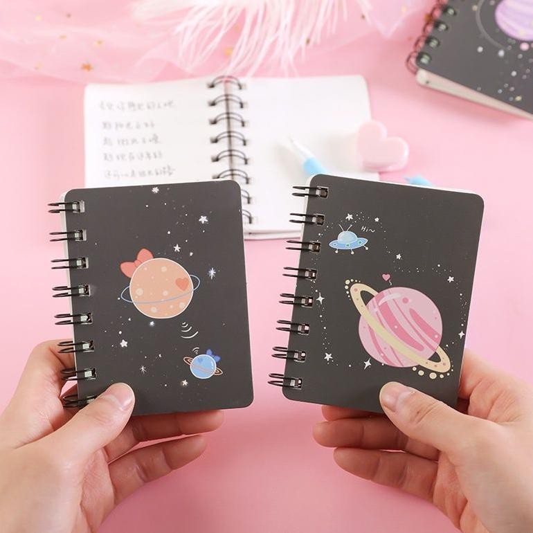 

Buku Catatan Notebook Mini Motif Galaxy Planet