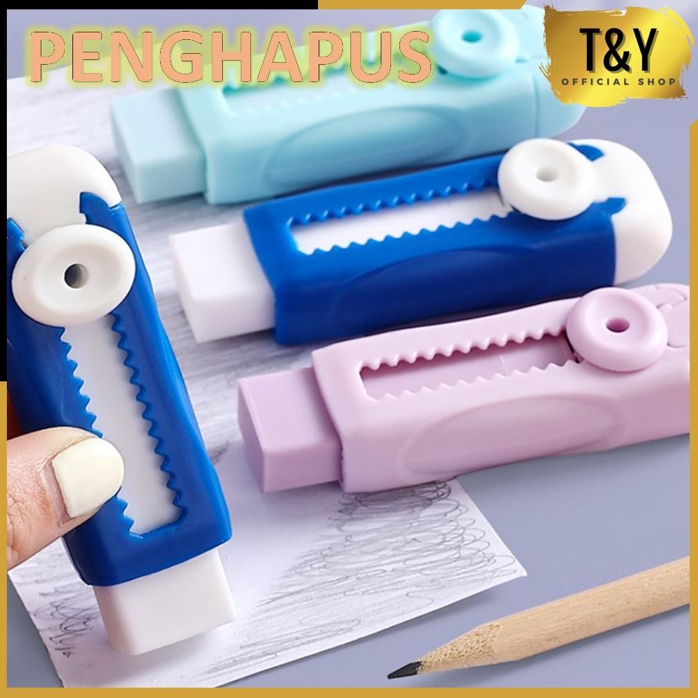 

T&Y Penghapus Mekanik Lucu Penghapus Pensil Dorong Warna Pastel Mechanical Eraser Push & Pull Retractable Perlengkapan Sekolah Anak Sliding Eraser Hapusan Mekanik Warna Lucu Tidak Meninggalkan Serpihan