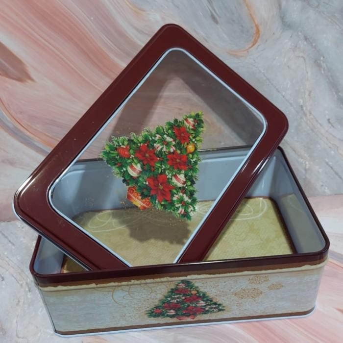 

Tin Kaleng Merry Christmas Natal Persegi Kotak Cookies Candy 18.3X12.5 Cod Dan Best Seller