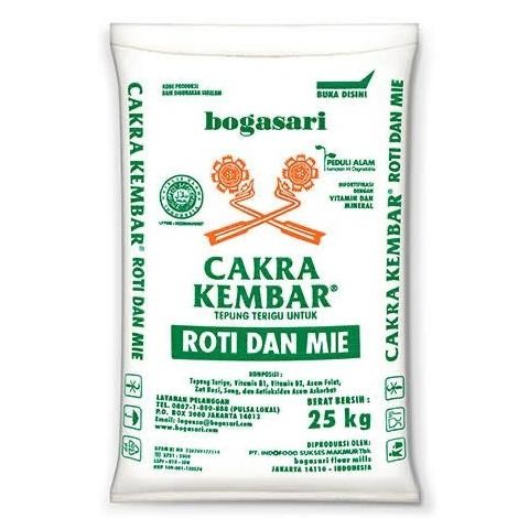 

Tepung Terigu Cakra Kembar 25kg 1bal