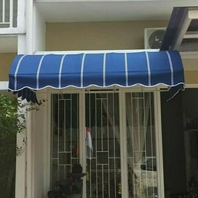 kanopi kain murah motif garis