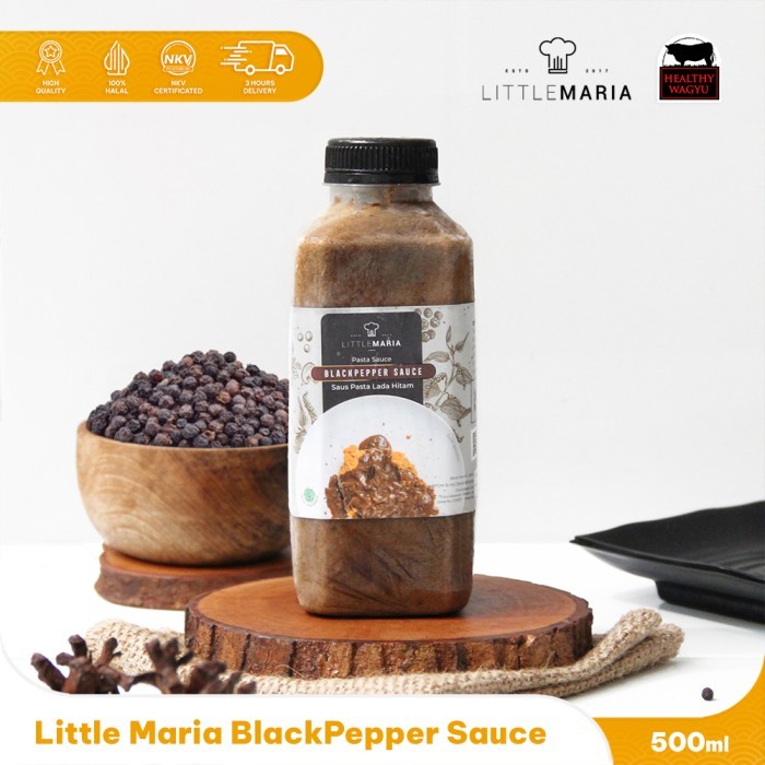 

Little Maria Blapepper Sauce Saus Steak Lada Hitam 500gr