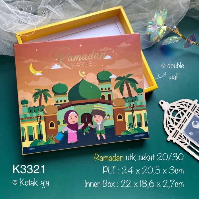 

10pcs K3321 Kotak Mika Sekat 20/30 LebaranDus Idul Fitri Box Nastar
