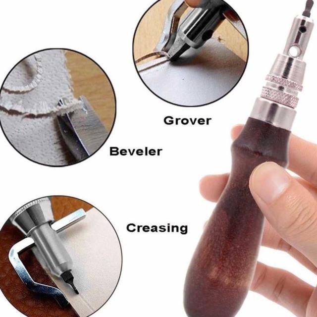 Set Peralatan Jahit Bahan Kulit Rajut Benang Jarum Kain Menjahit Diy