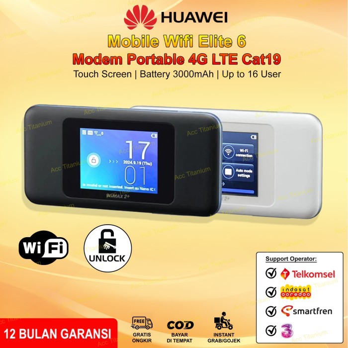 Modem WiFi Mobile Portable 4G LTE Huawei Elite 6 TouchScreen Unlock