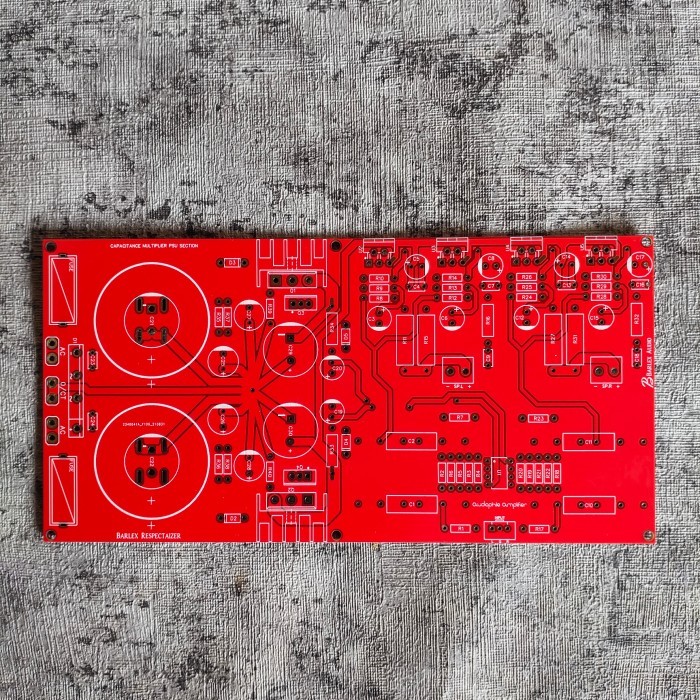 PCB Ampli LM1875 paralel PSU Capacitance Multiplier