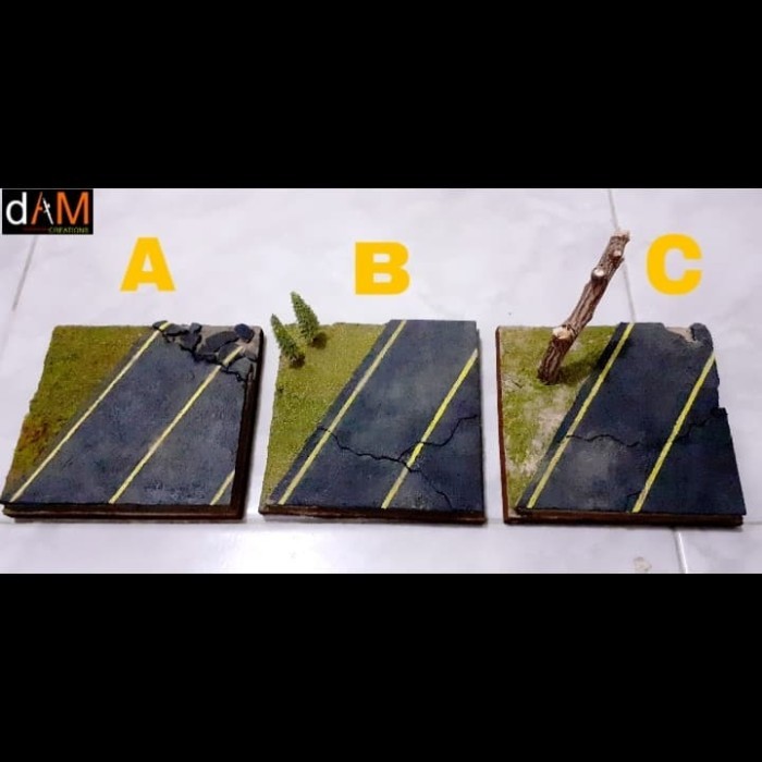 DIORAMA JALAN ASPAL (HOTWEELS) SKALA 1:64