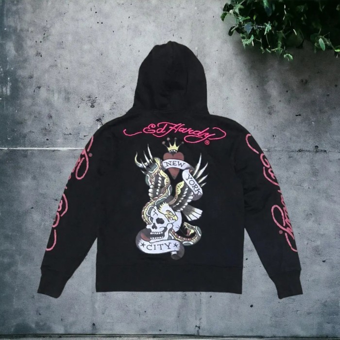 ZIPHOODIE ED HARDY HOODIE ED HARDY CREWNECK ED HARDY MURAH