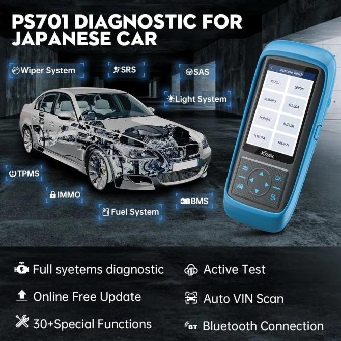 Xtool Ps701 Pro Scanner Mobil Injeksi Support Semua Mobil Jepang Versi