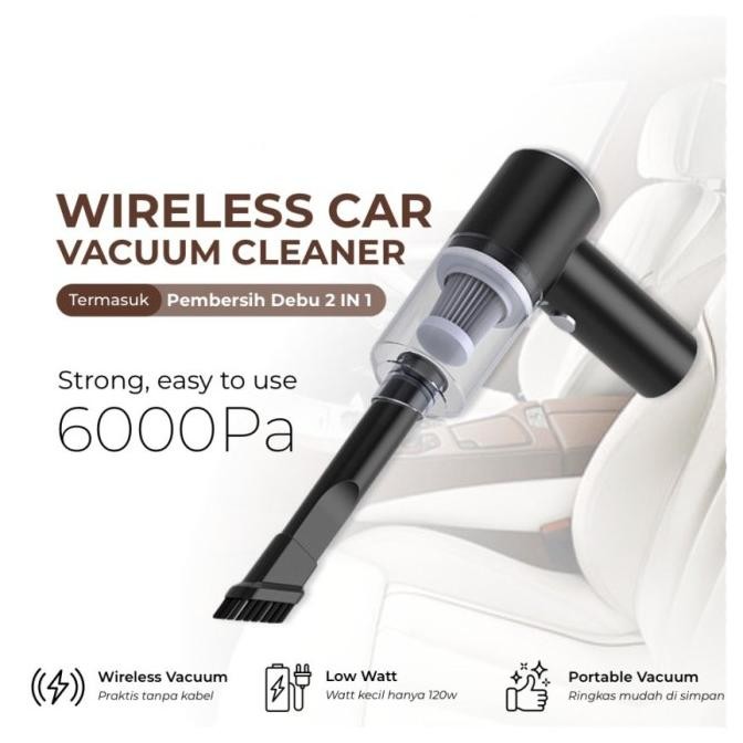 Vacuum Cleaner Portable Tanpa Kabel Penyedot Debu Mobil Vakum Wireless [terbaik]