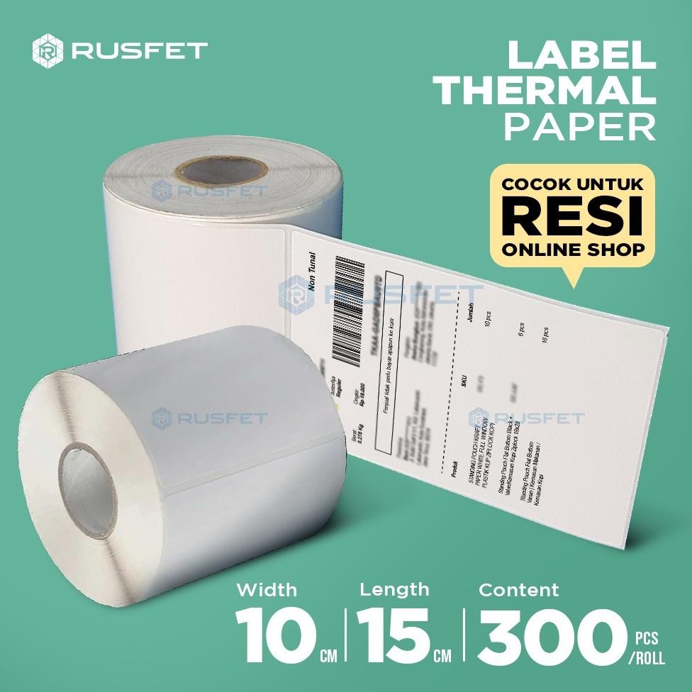 

yl-24 Label Stiker Thermal Paper A6 10x15mm 100x150 cm Sticker Barcode Resi RUSFET TERMURAH Murah