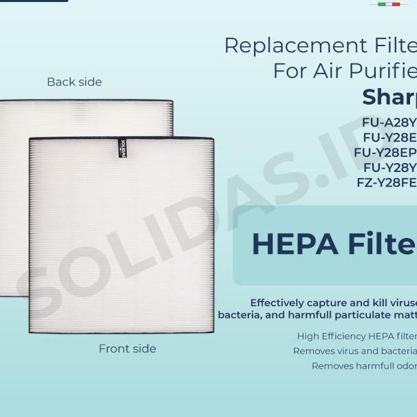 Replacement Filter Air Purifier Sharp Fu-A28Y / Hepa Filter