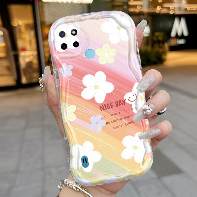 Casing Hp Untuk Realme C21Y Realme C25Y Case Casing pelindung Bunga-bunga lucu HP ponsel Softcase te