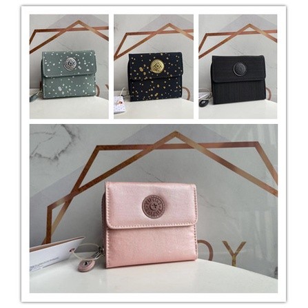 Dompet Wanita Gaya Baru Kipling Dompet Koin Pendek Lipat 9 Warna Young Fashion AC3755 |Ce7J1KDM|