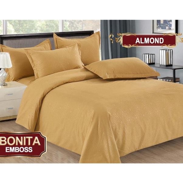 Bonita - Bedcover Set 180X200 Bonita Polos Emboss - Sprei Bonita Polos