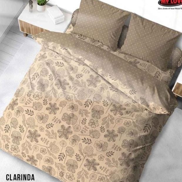 Satu Set Bed Cover My Love Fitted 180X200, Bedcover Sprei Karet T30 Cm