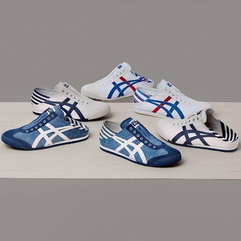 Onitsuka pria dan wanita sepatu kasual MEXICO 66 Paraty stripe spell sepatu kanvas pasangan sepatu k