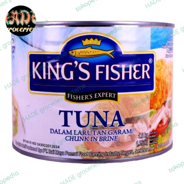 

Bya - Tuna Chunk In Brine Kings Fisher 1,8Kg Tuna Dalam Larutan Air Garam