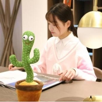 Boneka Kaktus Bicara | Dancing Cactus Toy (Bisa Bicara)