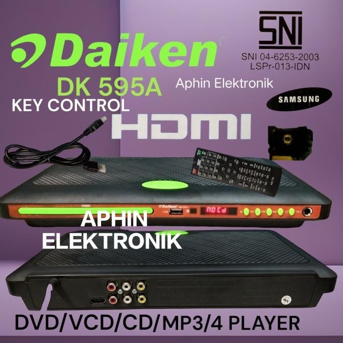 Dvd Player Hdmi Dvd Player Daiken Dk-595A Vcd Player Mp3 Player