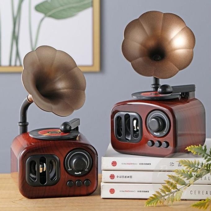 cusss order] Kotak Musik Phonograph Gramophone Radio Retro Kado Unik Antik Vintage