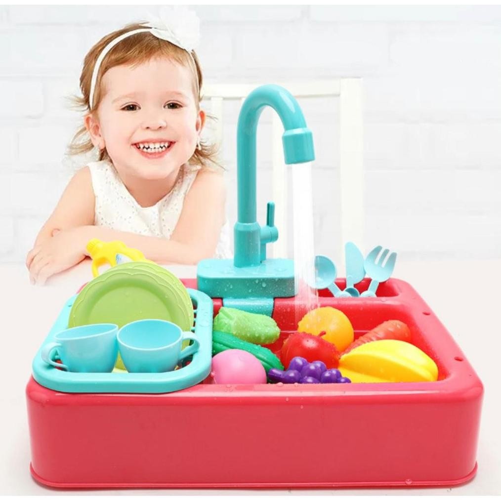 Baru Mainan Anak Cuci Piring - Diswashing Sink Wastafel Cuci Piring Mainan - Mainan kitchen Sink Ana
