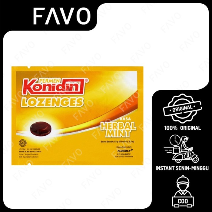

Konidin Lozenges Herbal Permen Pelega Tenggorokan - 6 Pcs