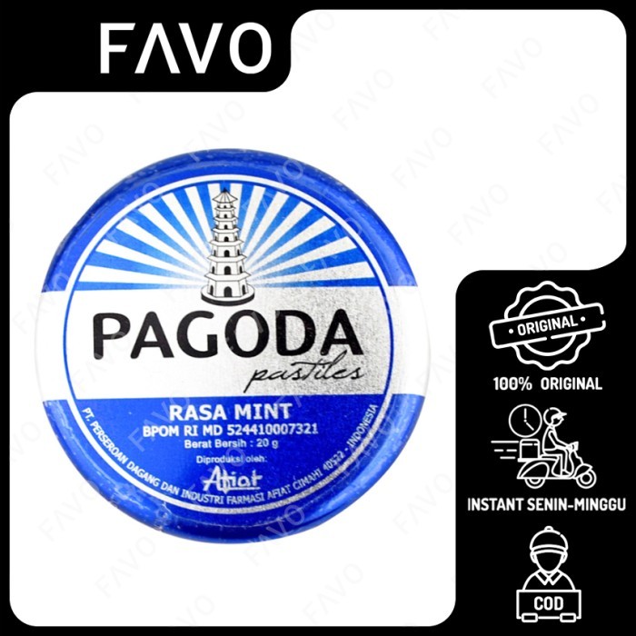 

Pagoda Pastiles Permen Pereda Tenggorolan Mint - 20 gr