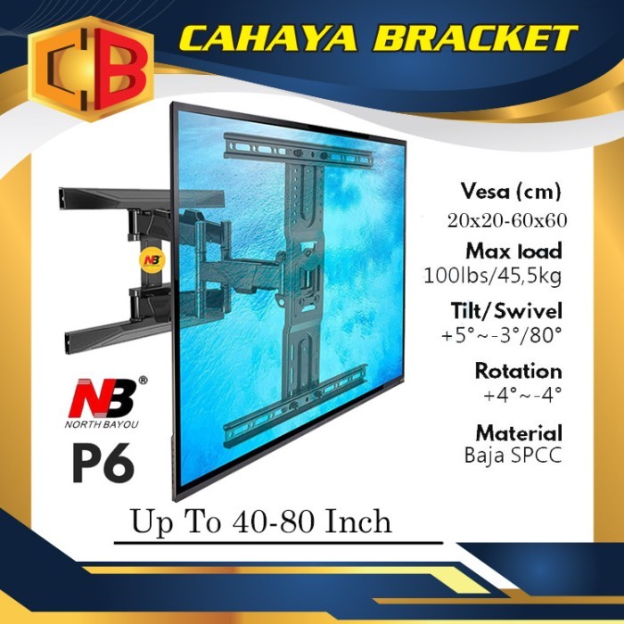 Cuci Gudang Bracket Tv Swivel 55 50 43 32 Inch / Breket Tv Led Lengan Braket Murah