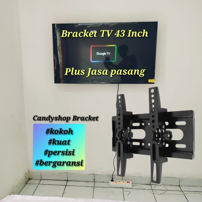 Cuci Gudang Bracket Swivel Tv 43 Inch Plus Jasa Pasang Breket Tv / Braket Tv Led