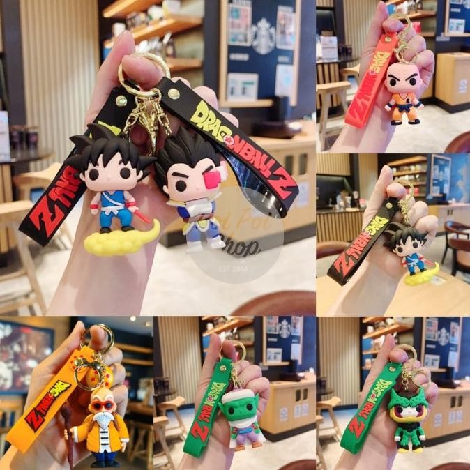 """] Gantungan Kunci Ganci Keychain Dragon Ball Goku Vegeta Aksesoris Tas Handphone Hiasan Lucu Kawa