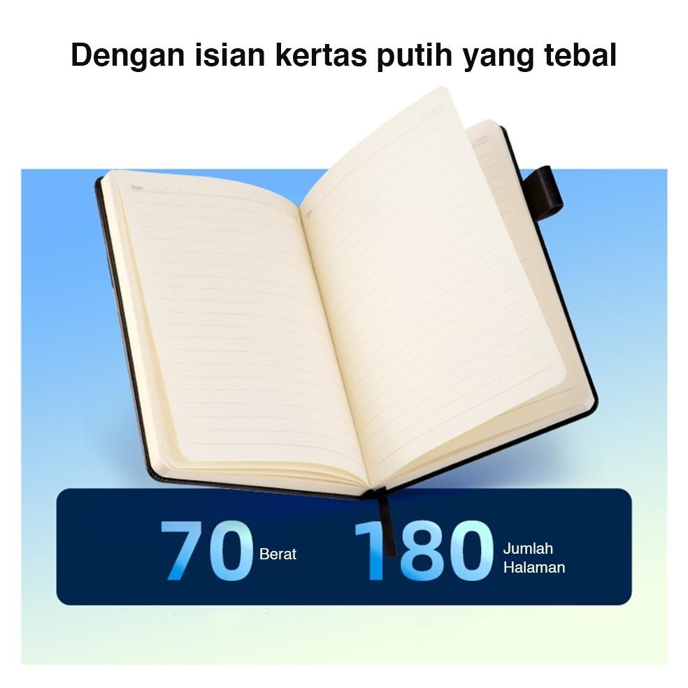 

Mega Sale Deli Leather Cover Notebook / Buku Catatan Sampul Kulit A5 180 Lembar Desain Elegan 22298 Premium