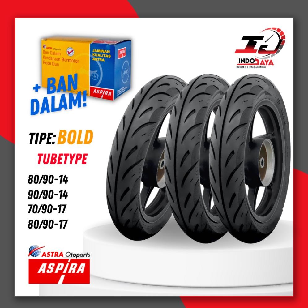 Kekinian Ban Aspira Tubetype Bold Ring 14 / 17 Ban Luar Aspira Ring 14 (80/90-14 - 90/90-14 - 70/90-