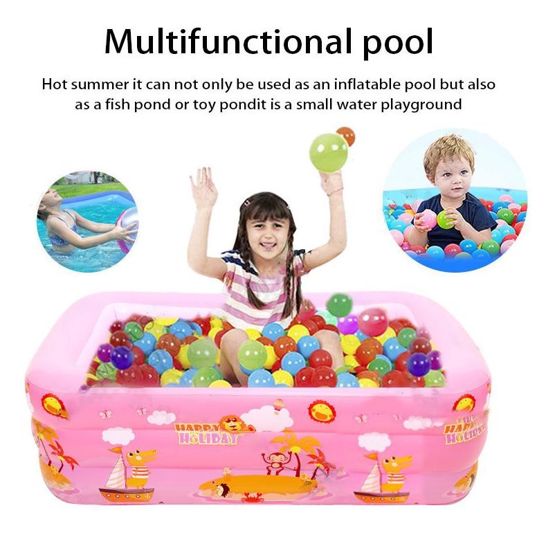 Baru 1.5-3.1M Kolam Renang Anak Jumbo 3Rings Kolam Renang Keluarga Tiup Besar Family Inflatable Swim