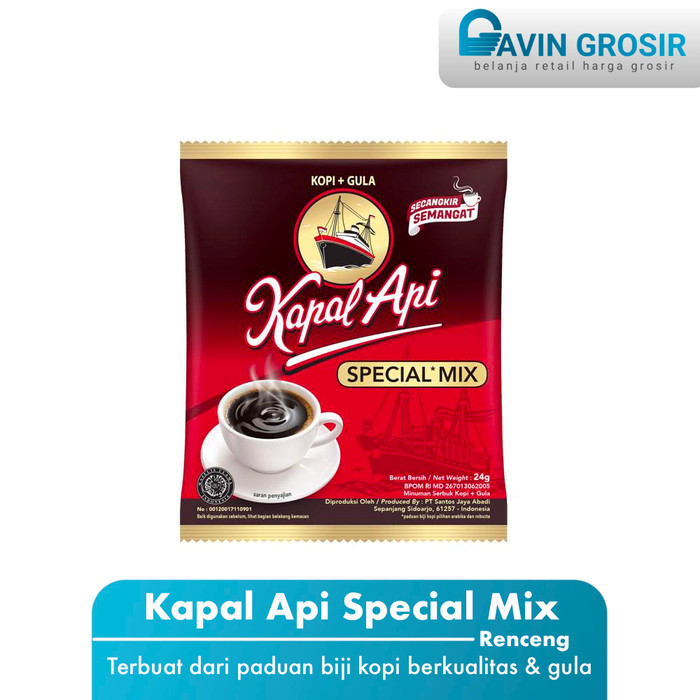 

Kapal Api Special Mix Kopi Instan + Gula Sachet