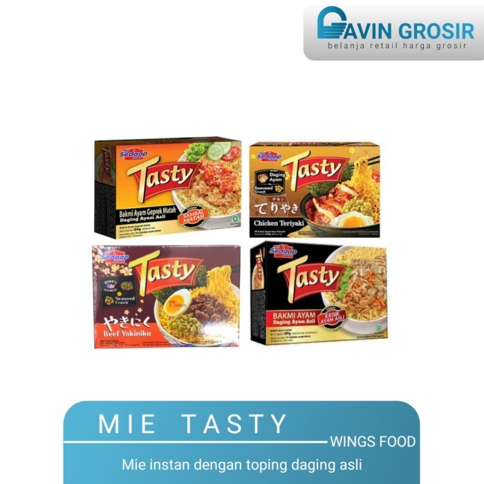 

Mie sedaap Tasty mie premium dengan daging asli - Ayam geprek