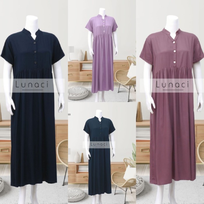 Lunaci Basic Maxi Dress Daster/Baju menyusui/Premium/Baju tidur